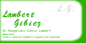lambert gibicz business card